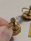 1/20 12kt gold filled earrings Vintage 1940's Agate Screw Back White Co  — photo 9