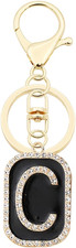 Elegant Initial Letter Keychain for Women - Cute Charm for Handbag, Backpack  C