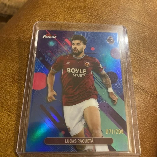 2026 Topps Finest Premier League Lucas Paqueta Blue /200 West Ham