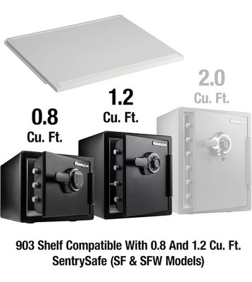 Sentrysafe Shelf Insert for SFW082 and SFW123 Fireproof and Waterproof Safes, Wh