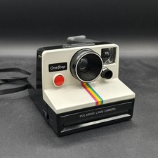 Polaroid One Step 600 White Instant Land Camera Rainbow Stripe Untested