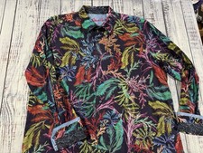 New Mens Robert Graham Shirt Sz L Button Down RARE VTG 0064