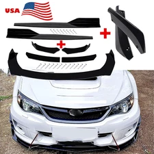 For Subaru WRX STI Front Bumper Lip Chin Spoiler Body Kit Splitter Side Skirt