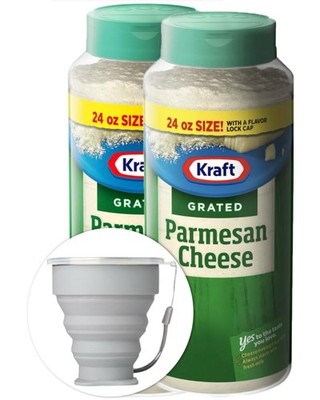 Kraft Grated Parmesan Cheese, 24 oz Item 992756, 2 Pack. Bundle with MORALZA ...