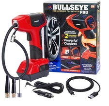 As Seen on TV 9475 Bullseye Tire Inflator Car Auto Tire Pump Portable, Red
