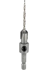 #4 (7/64") Tungsten Carbide Tipped Countersink Drill Bit with Tapered Drill Bit,