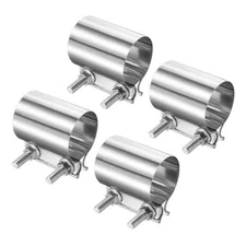  4pcs Exhaust Clamp 2.36" Stainless Steel Lap Joint Band Clamp 2.36 inch