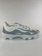 Nike Alpha Huarache Elite 4 Low MCS Baseball Cleats Gray FD6255-104 Mens Size 14
