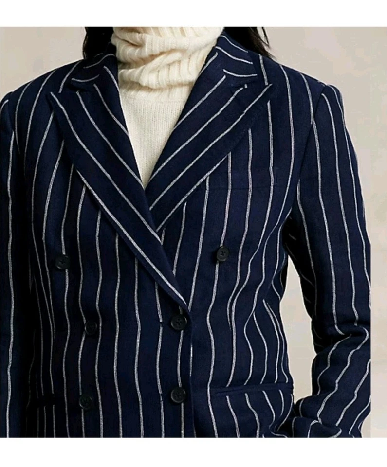 Polo Ralph Lauren Striped Double-Breasted Linen Blazer and trouser S size US 4 - Image 4 of 4