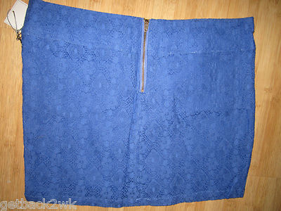 MINI JUPE-SHORT VOLCOM LACED WAVE - Neuf Sans étiquette - Taille Juniors 1 3 5 7 9 - Bleu Vif Et Style Mini Ultra Tendance