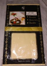 Heavy Duty Plastic Tablecover 54"x108" Light Yellow 