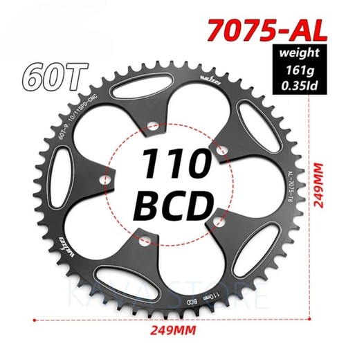 Road Bicycle Chainring Narrow Wide Single Chain Ring Bike Crank Accessorie Tooth - Picture 18 of 35