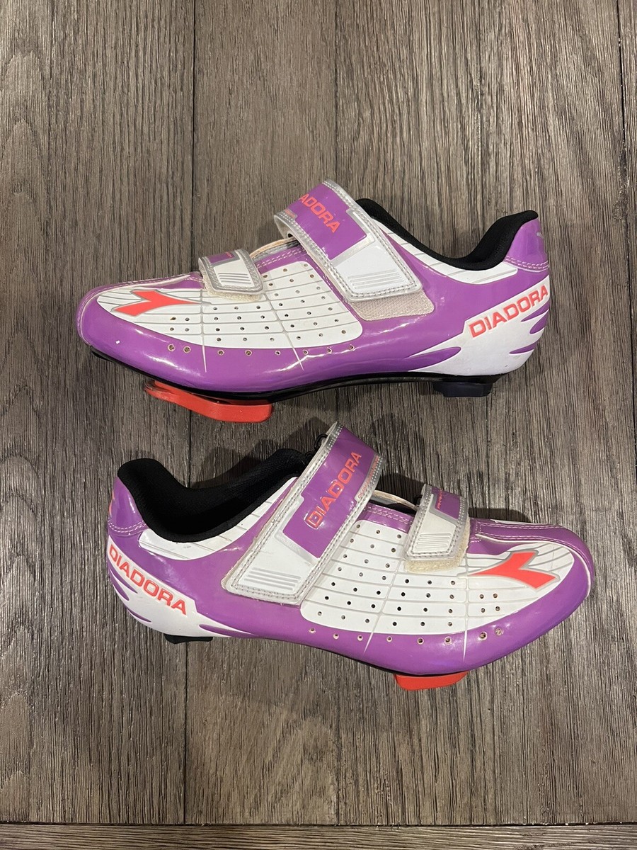 Diadora Womens Cycling Shoes - Purple - Size EUR 39 / US 8 - Look