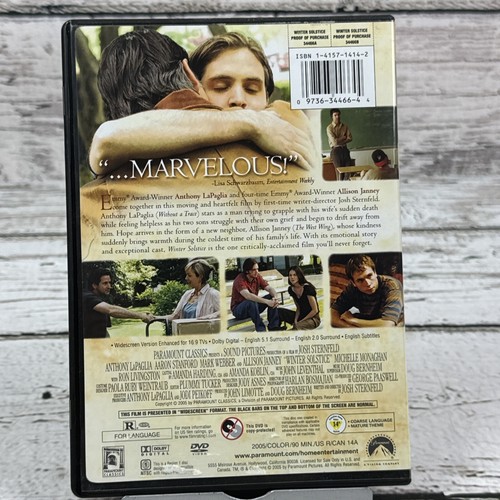 Winter Solstice (DVD 2005) Widescreen Collection Anthony LaPaglia Allison Janney - Picture 2 of 3