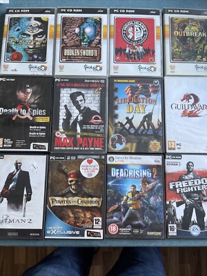 12 x verschiedene Vintage PC Spiele - Max Payne, Hitman, Deadrising 2, Broken Sword