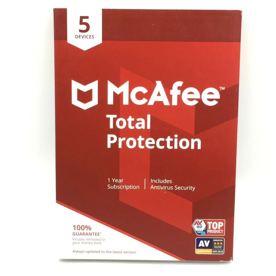 McAfee Antivirus Essential Protection For Your PC 5 Devices Brand New Sealed - Image 2 of 4