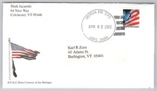 Georgia STA CPO April 2002 USPS 05468 Cover with Flag
