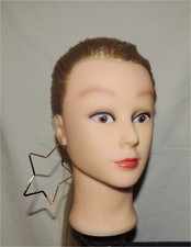 Large Golden Stainless Steel Star Hoop Earrings 3.5" 88mm "New"