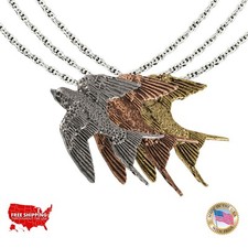 Creative Pewter Designs Barn Tree Swallow Bird Necklace & Pendant, B114PEN