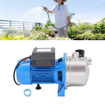 0.75HP 793GPH Shallow Well Jet Pump w/Pressure Switch Stainless 3/4 HP Water