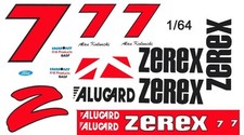 7 Alan Kulwicki Zerex Ford Thunderbird 1/64th HO Scale Slot Car Decals
