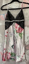 Secret Treasures Womens Size Small -Satin/Lace Baby Doll Nightie-Multicolor