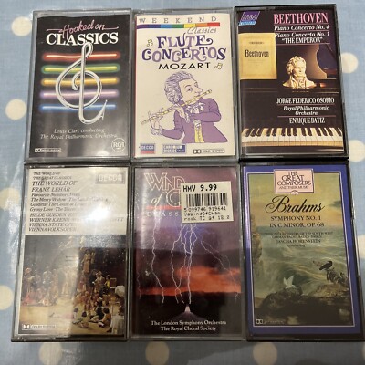Classical 6 X Cassette Tape Bundle - Beethoven, Mozart, Legal, Brahms 14