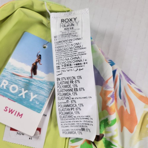 Roxy Women Tropical Floral Print Swim Bikini Bottom Size S/M - Picture 4 of 7