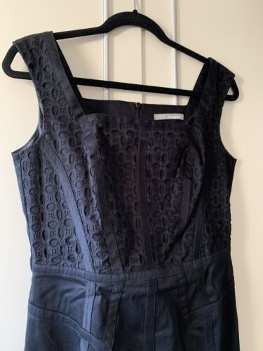 Marks and Spencer Black Cotton Shift Dress Size UK 10