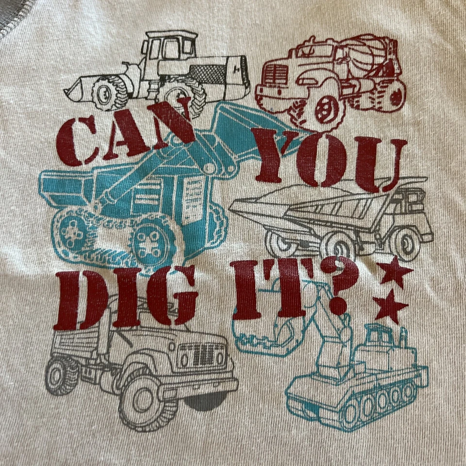 Camiseta sin mangas Wonderkids Boys gris rojo azul camiones de construcción 5T Foto 2 de 4