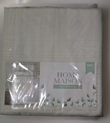 Home Maison 3pc Small Window 29x36 & 58x15in Wilmont 3PC Tier Set
