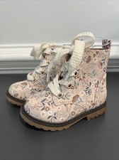 Toddler Girls' Giovanna Floral Print Zipper Combat Boots - Cat  Jack - SIZE 5