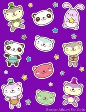 Sticker Album For Girls: 100 Plus Pages For Permanent Sticker Collection, A...