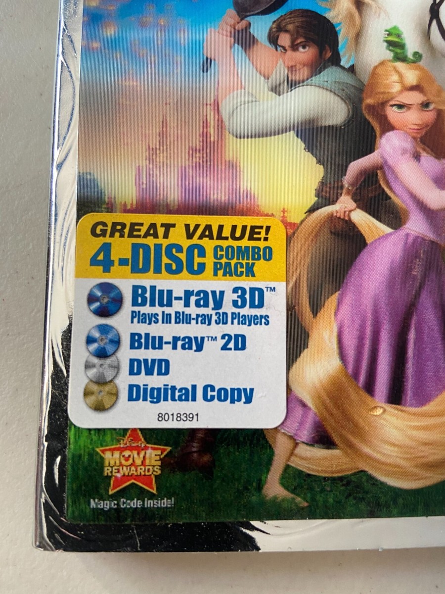 Tangled Blu-ray/DVD, 2011 4-Disc Set Includes Digital Copy 2D/3D w