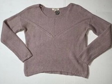 Preowned- Pink Rose Pullover Ribbed Sweater Womens Size S 