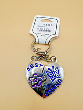 Best Friends Heart Key Rings - Keep one give one to a friend