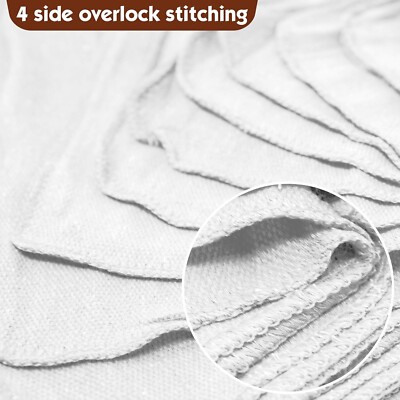 Auto Mechanic Shop Towels 100Pk Bulk Rags 100% Cotton Commercial Grade 14''x14''