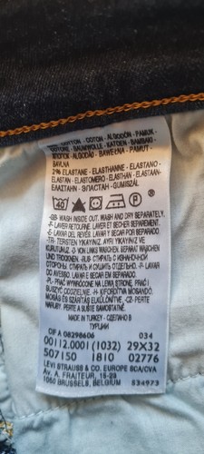 LEVIS 507 WOMEN'S SKINNY FIT DARK NAVY STRETCH DENIUM SIZE 29" WAIST 32" LEG NEW - Picture 12 of 12
