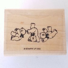 Stampin Up 3 Bears Rubber Stamp 2.25x1.75 Inches