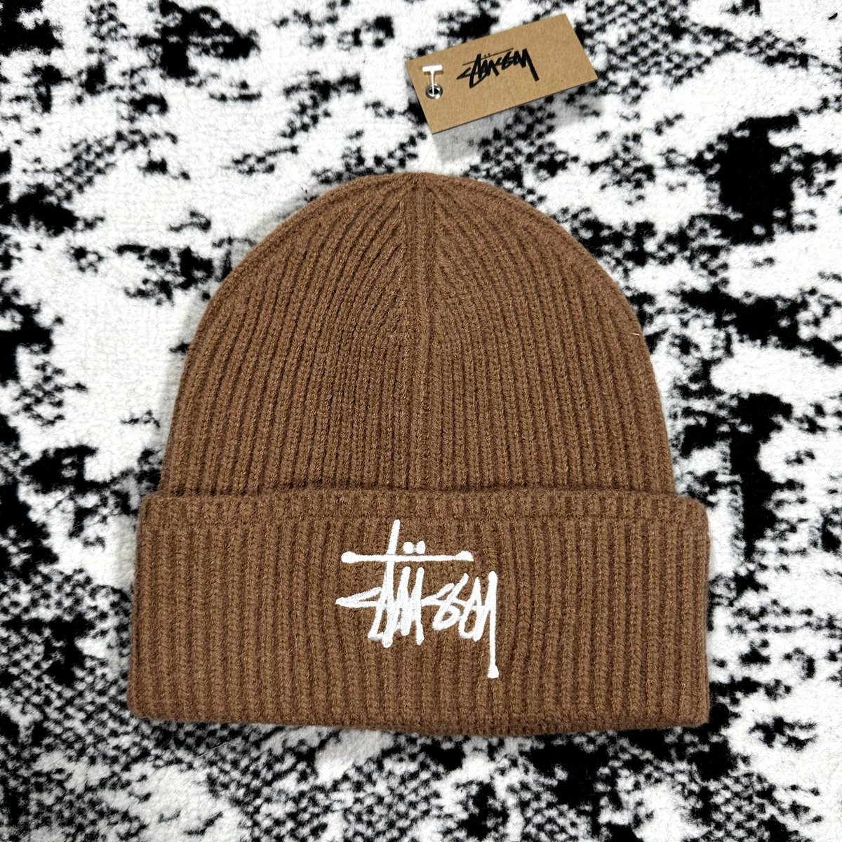 STUSSY BASIC CUFF BEANIE HAT - BROWN | eBay STUSSY BASIC CUFF BEANIE HAT - BROWN | eBay