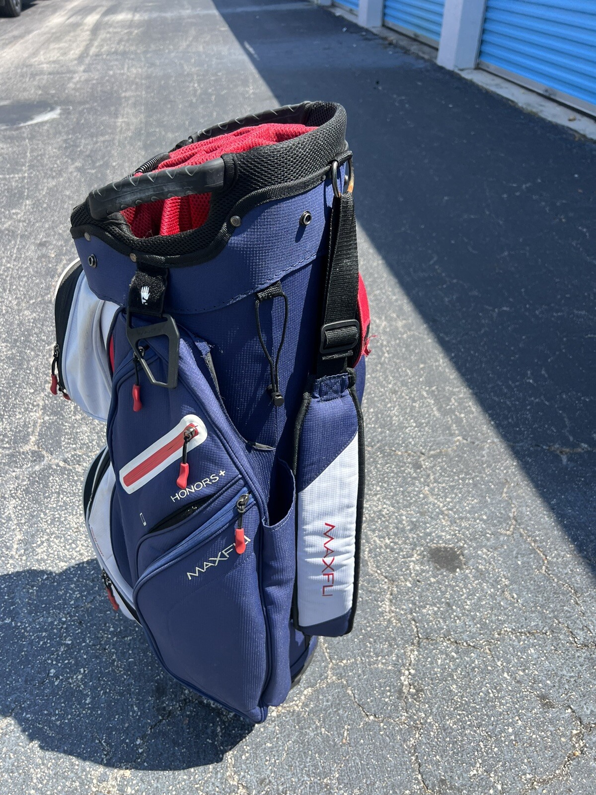 Maxfli Honors+ American Flag Red White Blue 14Way Golf Cart Bag w