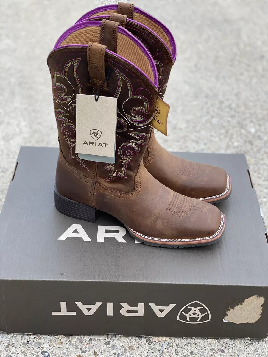 Ariat Hybrid Rancher Square Toe Boots Women s 9.5 B Distressed