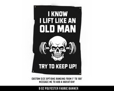 Vintage Fitness Motivational Cloth Banner - Home Gym Wall Art