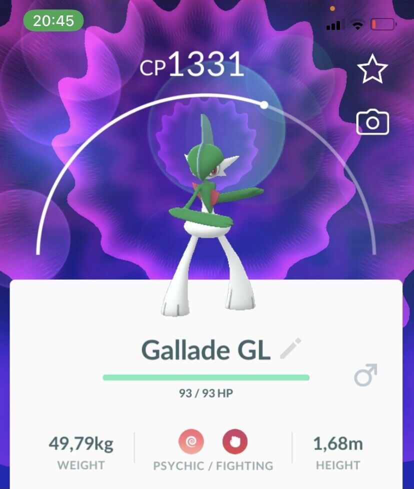 Gardevoir Or Gallade Pokemon Trade GO Pokémon Great League Not Shiny PVP