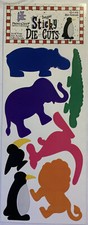 36 Sheets Provo Craft Scrapbook Die-Cut Stickers Zoo Animals Lion Acid-Free