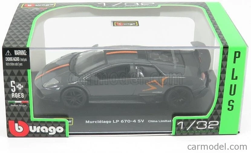 Modellino Auto Scala 1/32 Lamborghini Murcielago LP 670-4 SV Burago Modellismo - Immagine 2 di 2