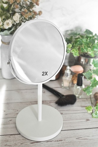 Espejo de Maquillaje Espejo para Afeitar Pie Blanco - Imagen 4 de 4