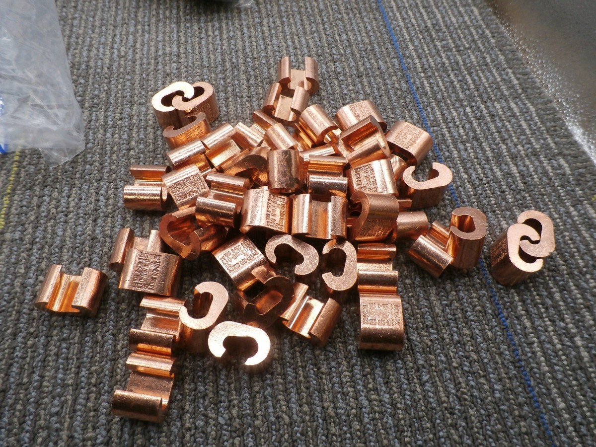 New 50PACK BURNDY YC26C2 Copper Crimpit Connector , 1/0 Sol. - 2/0