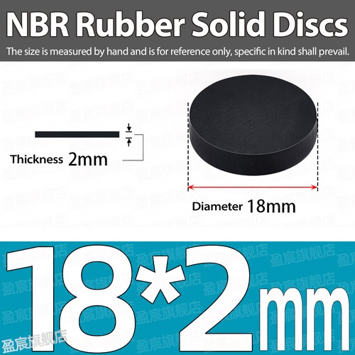 NBR Rubber Solid Discs Flat Round Pad Sealing Non-Slip Cushioning Dia 5mm-150mm - Bild 81 von 266