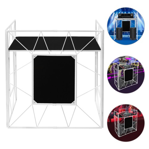 DJ Booth Portable DJ Facade Table Station Event Foldable Tabletop for Show Party - Picture 17 of 20